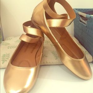 Rose Gold Ballet Flats